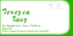 terezia kusz business card