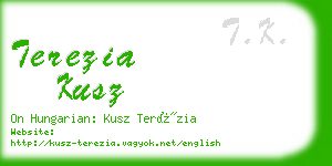 terezia kusz business card